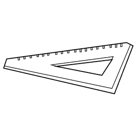 Teacher ruler black and white clipart