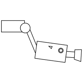 Thief camera black and white clipart