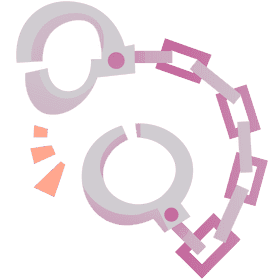 Thief handcuffs clipart