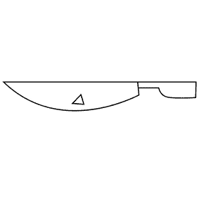 Thief knife black and white clipart