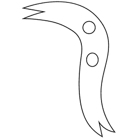 Thief mask black and white clipart