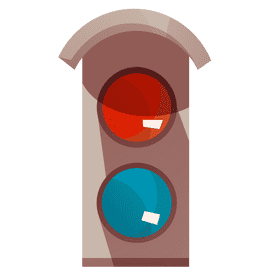 Train driver traffic lights clipart