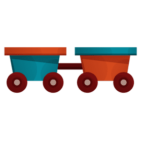 Train driver wagons clipart