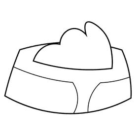 Veterinarian bowl black and white clipart