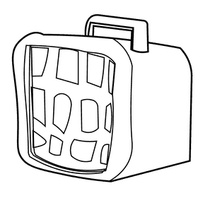 Veterinarian cage black and white clipart