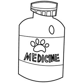 Veterinarian medicine black and white clipart