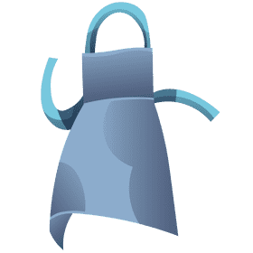 Waiter apron clipart