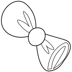 Waiter butterfly tie black and white clipart