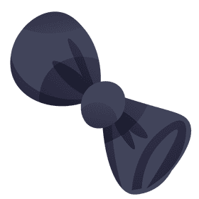 Waiter butterfly tie clipart