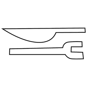 Waiter cutlery black and white clipart