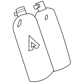 Welder gas black and white clipart