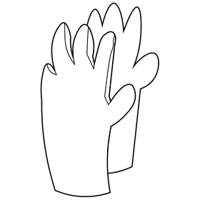 Welder hands black and white clipart