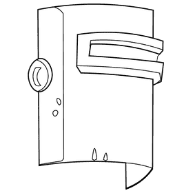 Welder mask black and white clipart