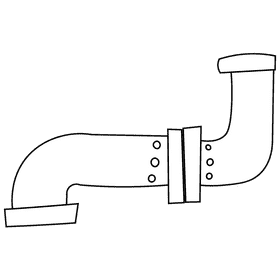 Welder tube black and white clipart