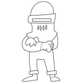 Welder black and white clipart