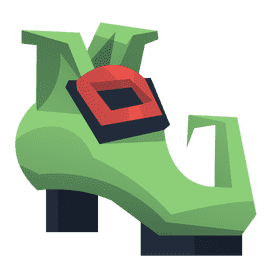 Witch boot clipart