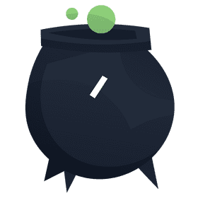 Witch cauldron clipart