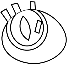 Witch eye black and white clipart