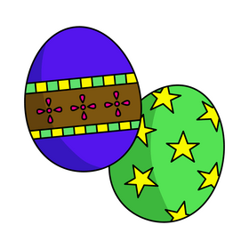 Two easter eggs clipart