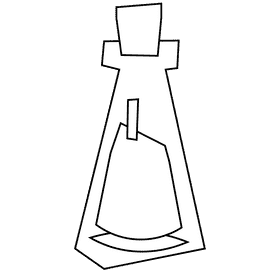 Witch potion black and white clipart