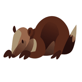 American badger clipart