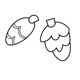 Pine cone black and white clipart