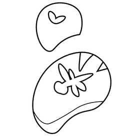 Ancient fossil black and white clipart