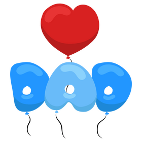Fathers Day balloon clipart