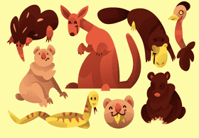 Australian animals vector
