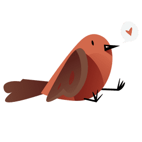 Autumn bird clipart