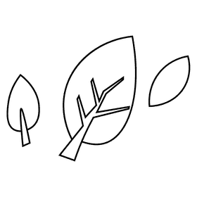 Autumn leaves black and white clipart