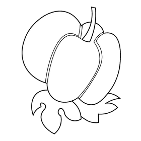Autumn pumpkin black and white clipart