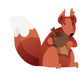 Autumn squirrel clipart