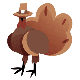 Autumn turkey clipart
