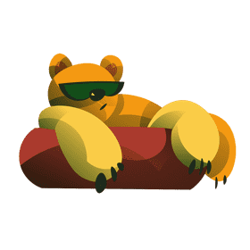 Beach bear clipart