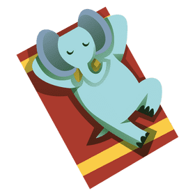 Beach elephant clipart