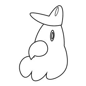 Beach parrot black and white clipart