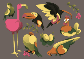 Birds vector