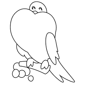 Birds pigeon black and white clipart