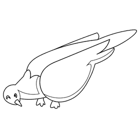 Birds pigeon black and white clipart
