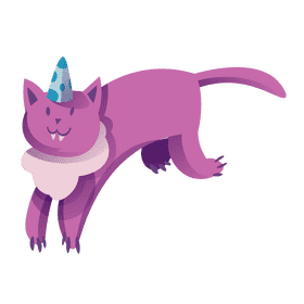 Birthday cat clipart