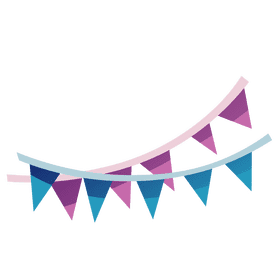 Birthday flags clipart