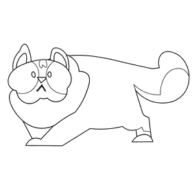 Big cat black and white clipart