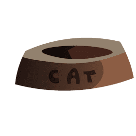 Cats bowl clipart