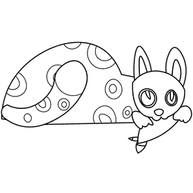 Cats eat black and white clipart