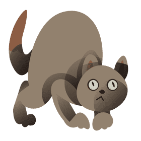 Cats scared clipart