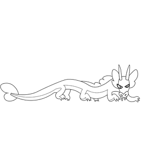 Chinese calendar dragon black and white clipart