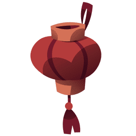 Chinese calendar lamp clipart