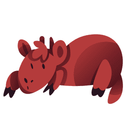 Chinese calendar animal lying clipart