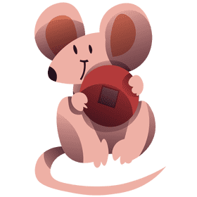 Chinese calendar mouse clipart